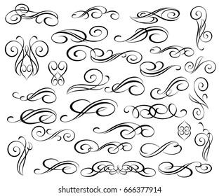 Design elements.Vector illustration.Black on white.