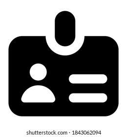 Diseño del vector de tarjeta de empleado, icono de tarjeta de identificación