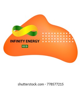 Design energy logotype. Template for eco, sun, efficiency business. Transport, ecological company use of natural resource. Concept image infinity. Power modern professional logo. Vector illustration
