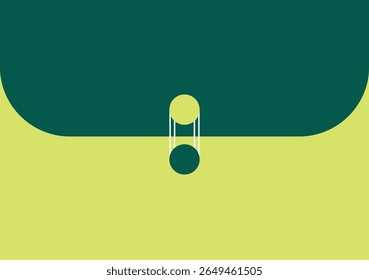 Design envelope with rope and green color