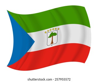 design Equatorial Guinea flag waving vector