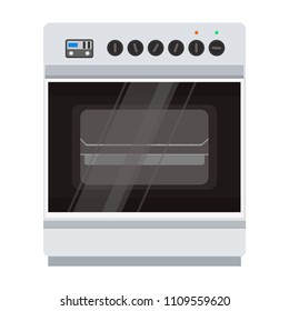 Design equipment heat symbol interior stove. House hot oven sign furniture kitchen chef. Utensil object vector. Energy power gas cooking illustration icon. Burner fire appliance household commercial.