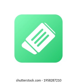 The design of the eraser stationery gradient icon vector illustration, this vector is suitable for icons, logos, illustrations, stickers, books, covers, etc.