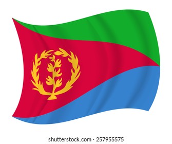 design Eritrea flag waving vector