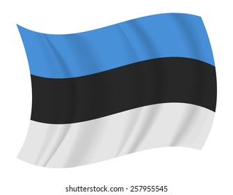 design Estonia flag waving vector