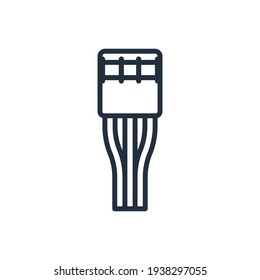 The design of the ethernet cable Outline icon vector illustration, this vector is suitable for icons, logos, illustrations, stickers, books, covers, etc.