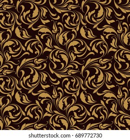 Design ethnic. Floral seamless pattern. Endless ornamental texture for wallpaper, textiles, paper, wrapping, cover.