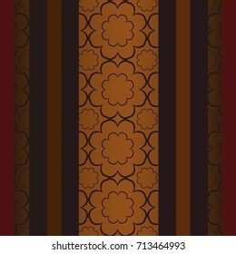 Design ethnic. Floral seamless pattern. Endless geometric ornamental texture for wallpaper, textiles, paper, wrapping, cover.