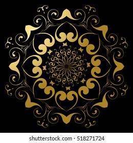 Design ethnic. Oriental pattern. A circular ornament for decoration.