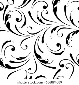 Design ethnic seamless pattern. Floral ornament.