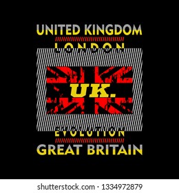 design evolution London,vector typography artistic concept modern for t-shirt print,Uk trendy apparel,arts,illustration
