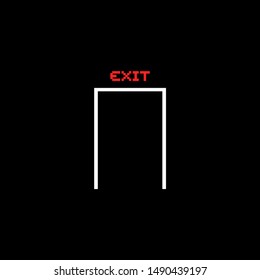 design of exit door illustration
