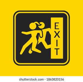 Design of exit door symbol
