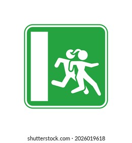 Design of exit door symbol
