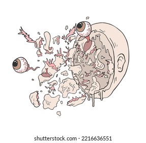 Design of explosion head draw