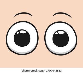Design of eyes looking draw