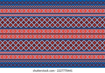 Design fabric  home or wallpaper beautiful colors. Tribal ethnic seamless pattern geometric elements. Design perfect for textile, wrapping paper, wallpaper, background, batik, fabric, illustration.