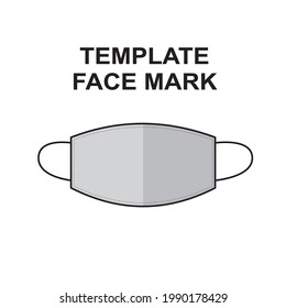 Design face mask template icon