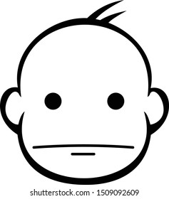 Design of a face that can be used for art work, icon and etc.