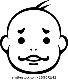 Design of a face that can be used for art work, icon and etc.