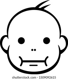 Design of a face that can be used for art work, icon and etc.