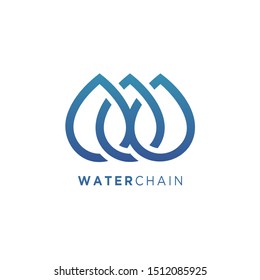 Design a falling water drop logo