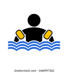 design of falt arm float symbol