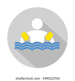 design of falt arm float symbol