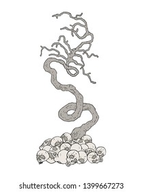 design of fantasy tree terror draw