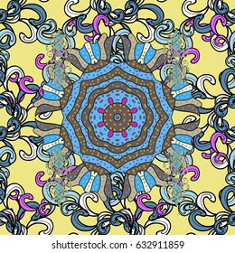 Design for fashion banner, label, bridal shower or wedding invitation. Gray back. Vector oriental ornament frame with decorative colored foil.