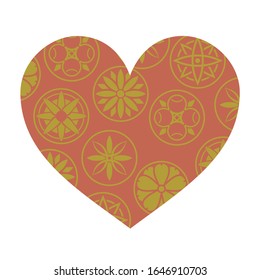 Design of fashion heart illustration