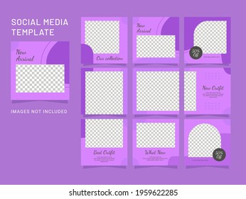 Design Fashion Women Feed Puzzle Template