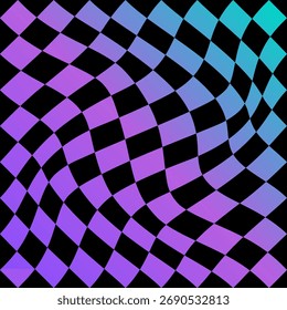 The design features a checkered pattern that has fun and playful colors