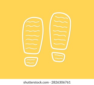 Design featuring a shoe footprint doodle icon