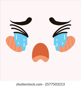 a design feel sadness for face expression design