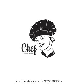 Design of a female chef isolated on a white background