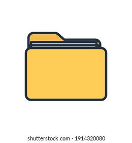 The design of the file manager user interface flat outline color icon pack vector illustration, this vector is suitable for icons, logos, illustrations, stickers, books, covers, etc.