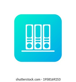 The design of the file-box stationery gradient icon vector illustration, this vector is suitable for icons, logos, illustrations, stickers, books, covers, etc.