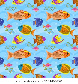 design fish in the sea seamless pattern