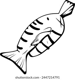 Design a fishbone logo for graphics.