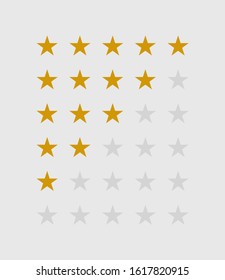design of five stars rank illustration