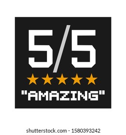 Design of five stars rating symbol