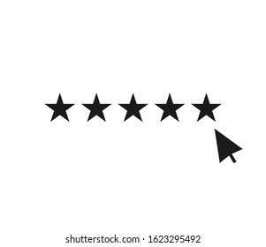 Design of five stars rating symbol