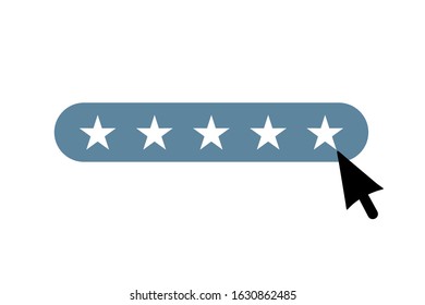 Design of five stars rating symbol