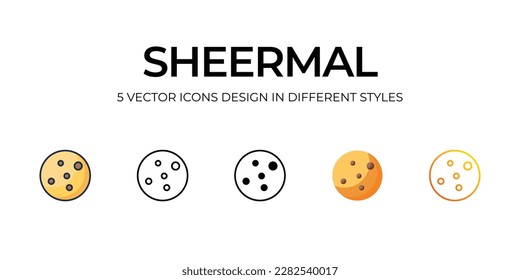 Diseño de iconos de � en cinco estilos con pulsación editable. Línea, Sólido, Línea plana, Color de tono Duo y Línea de degradado de color. Adecuado para diseño de páginas Web, aplicaciones móviles, UI, UX y GUI.