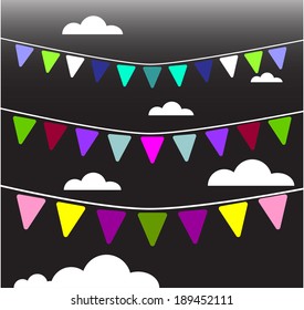 Design of flag  hanging. vector / illustration
