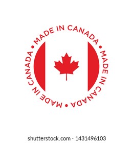 design flag icon Made in Canada vector template