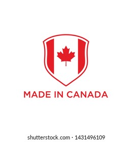 design flag icon Made in Canada vector template