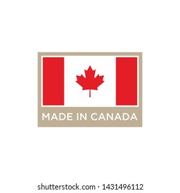 design flag icon Made in Canada vector template