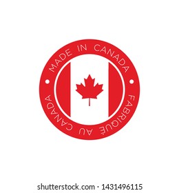 design flag icon Made in Canada vector template